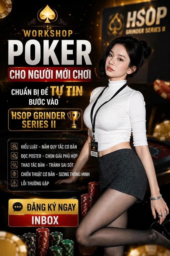 Workshop #2: Tự tin chơi Poker Tournament cùng Gemmy Tuệ An